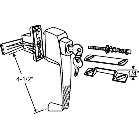 Strybuc Push Button Keyed Latch Set 900-7339KBL